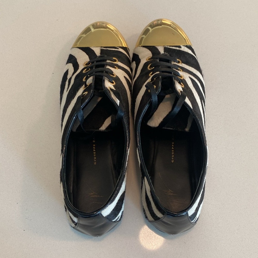 Giuseppe Zanotti Zebra Snaeakers with Brass Toe Cap- 38 - Picture 3 of 4